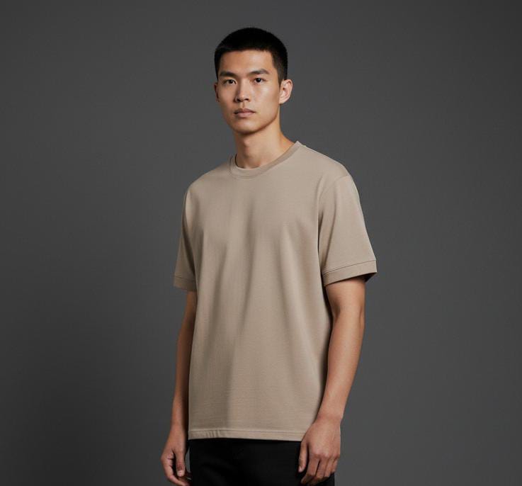 The Keystone Drop Shoulder Tee - Desert Taupe