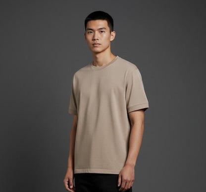 The Keystone Drop Shoulder Tee - Desert Taupe