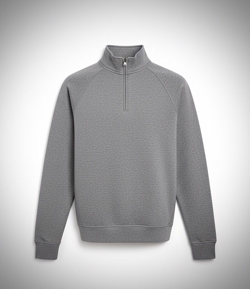 The Apex Fleece Pullover (Mock Neck) - Grey