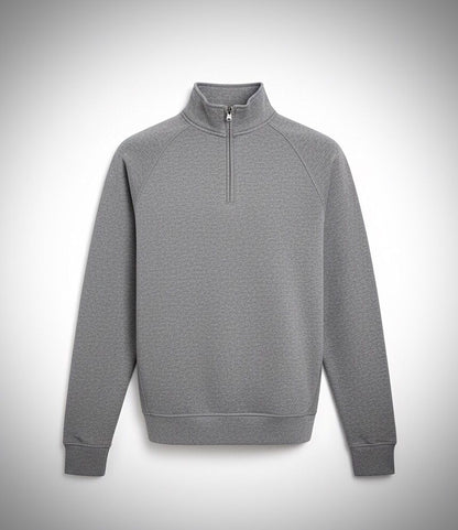 The Apex Fleece Pullover (Mock Neck) - Grey