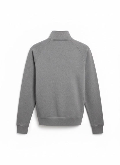 The Apex Fleece Pullover (Mock Neck) - Grey