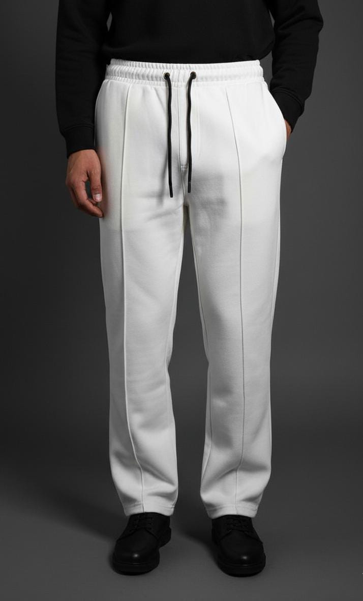 The Meridian Tailored Jogger Trouser - Pearl White
