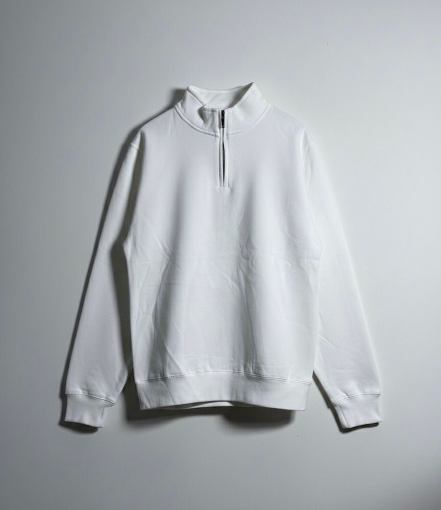 The Apex Fleece Pullover (Mock Neck) - White