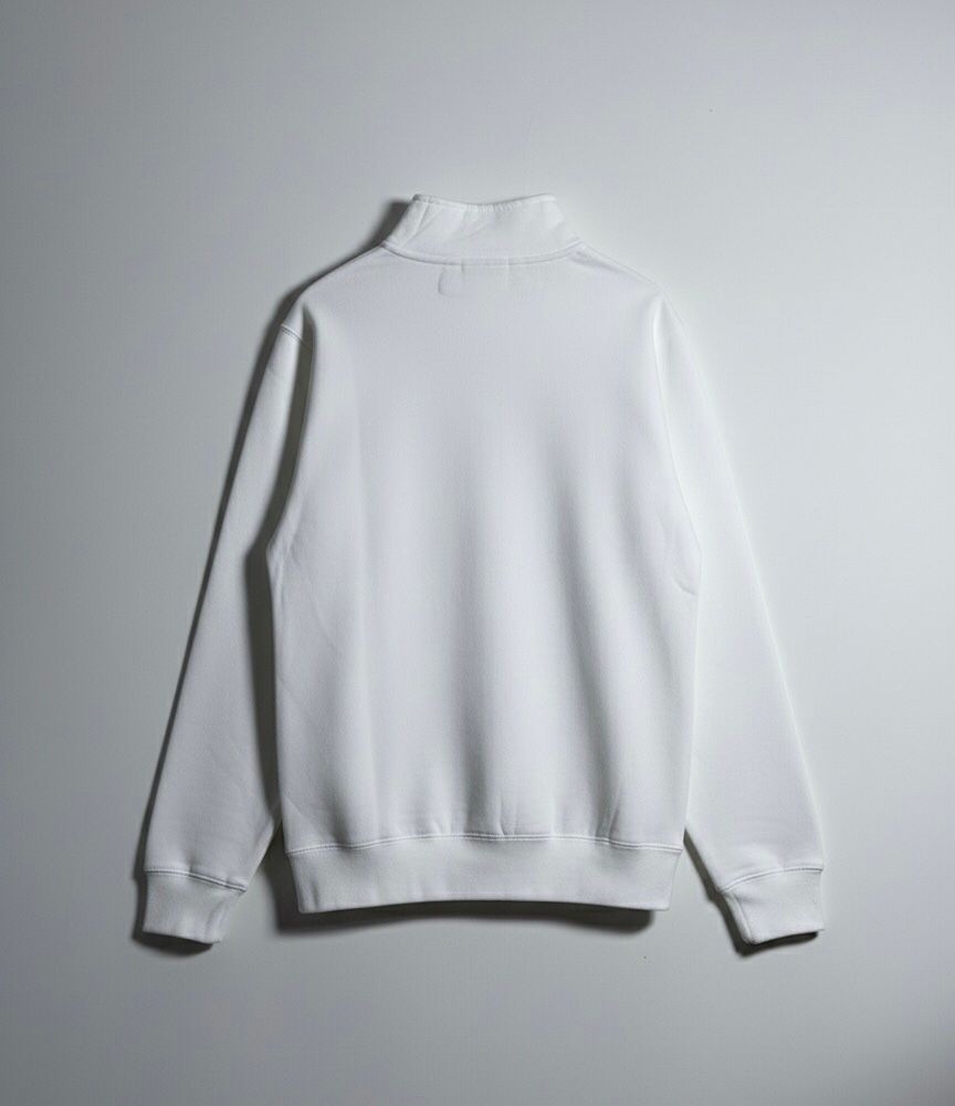 The Apex Fleece Pullover (Mock Neck) - White