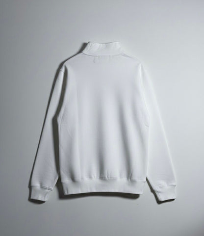 The Apex Fleece Pullover (Mock Neck) - White